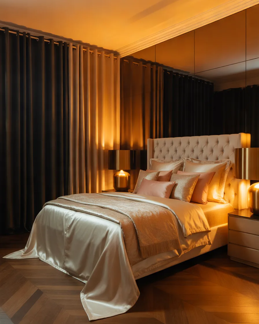 Black-Curtains-with-Gold-Accents-for-a-Glamorous-Finish