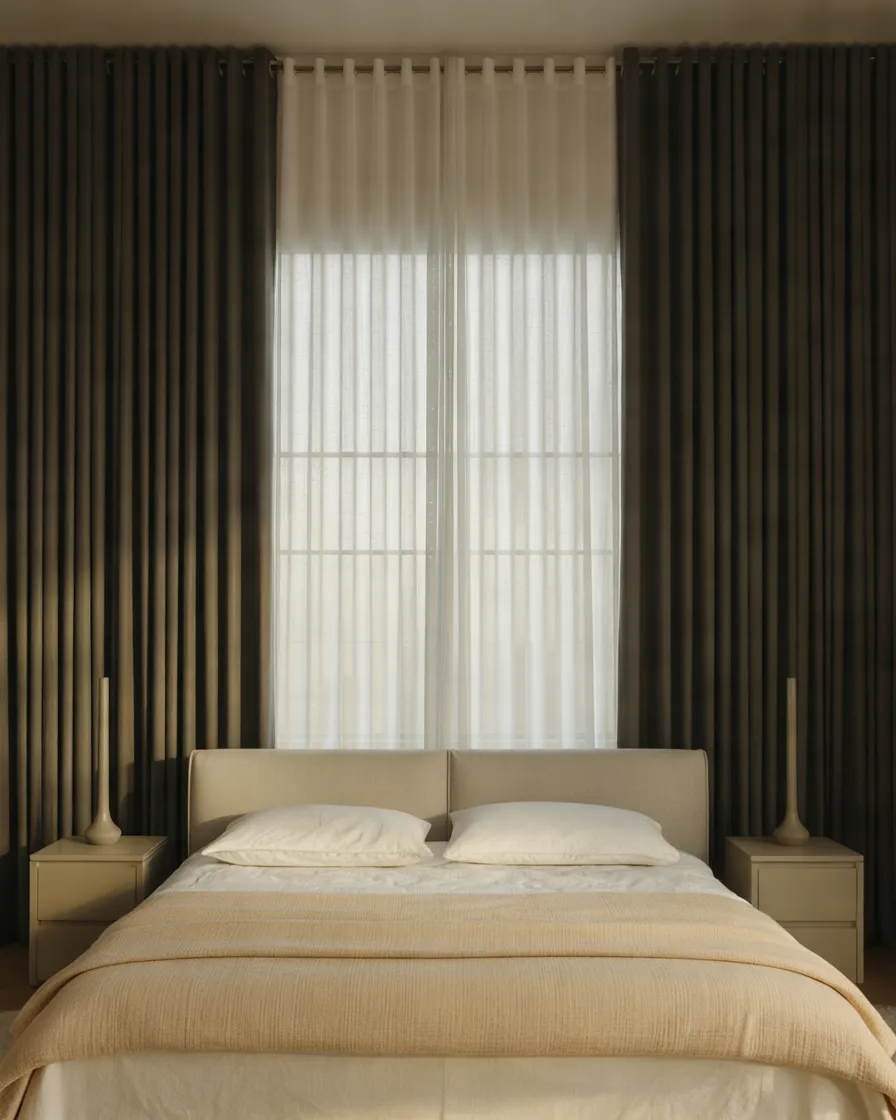 Black-Curtains-with-Layered-Window-Treatments