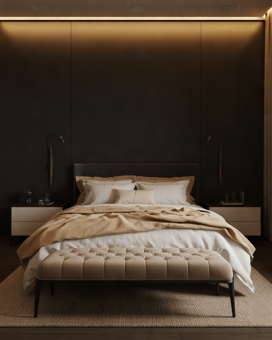 Black-and-Warm-Beige-Bedroom-Furniture