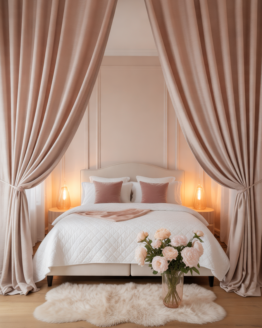 Blush-Pink-Blackout-Curtains-for-a-Soft-Feminine-Bedroom
