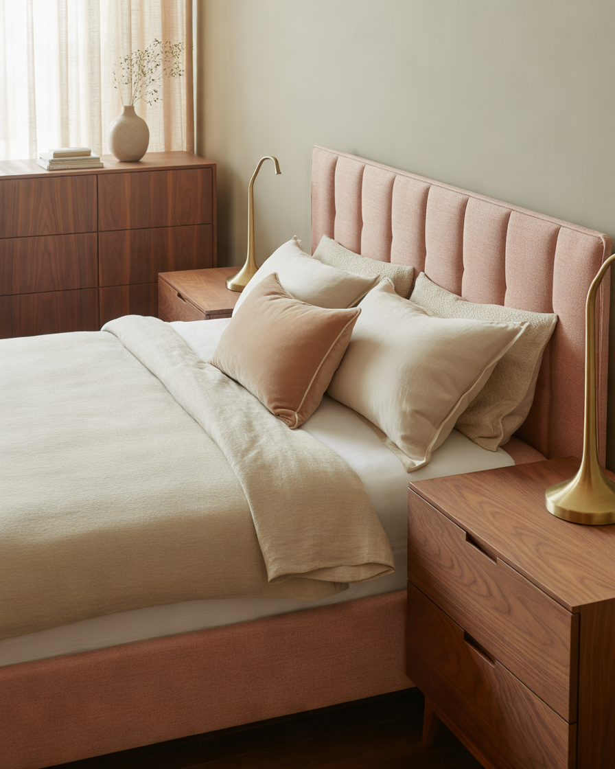 Blush-Pink-and-Walnut-Bedroom-Furniture