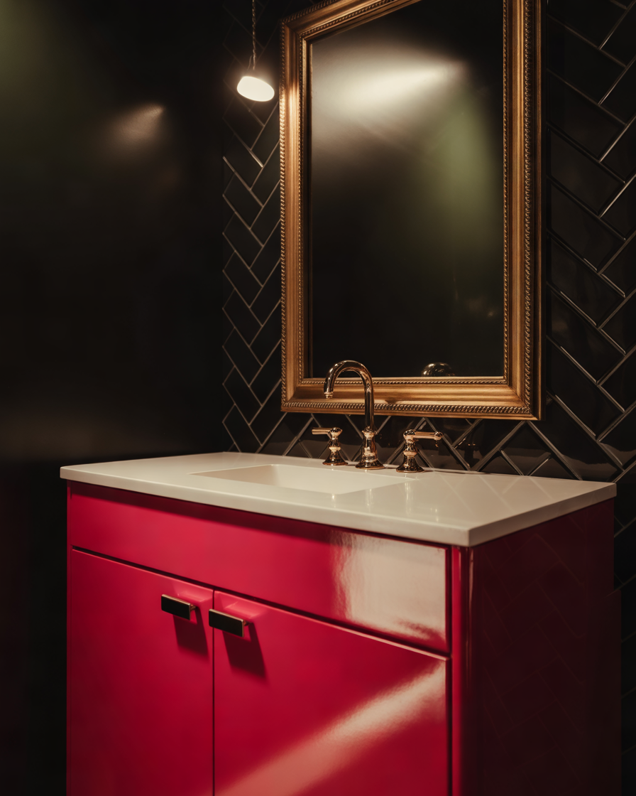 Bold-Hot-Pink-Bathroom-Vanity-as-a-Statement-Piece