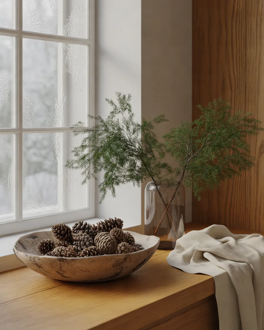 Bring-Nature-Indoors-With-Pinecones-and-Evergreen-Branches