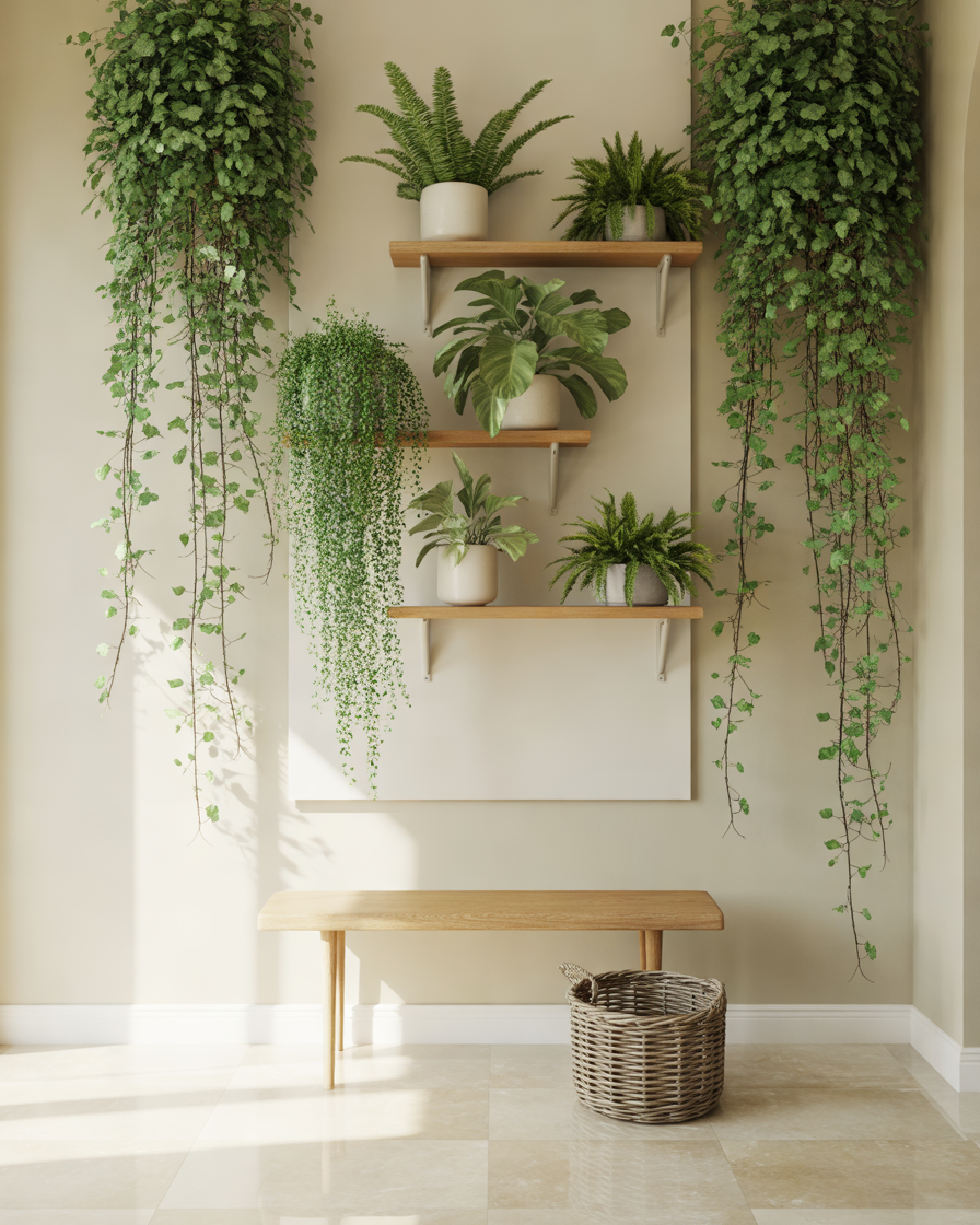 Bring-Nature-Indoors-With-a-Beautiful-Green-Entry-Wall-Display