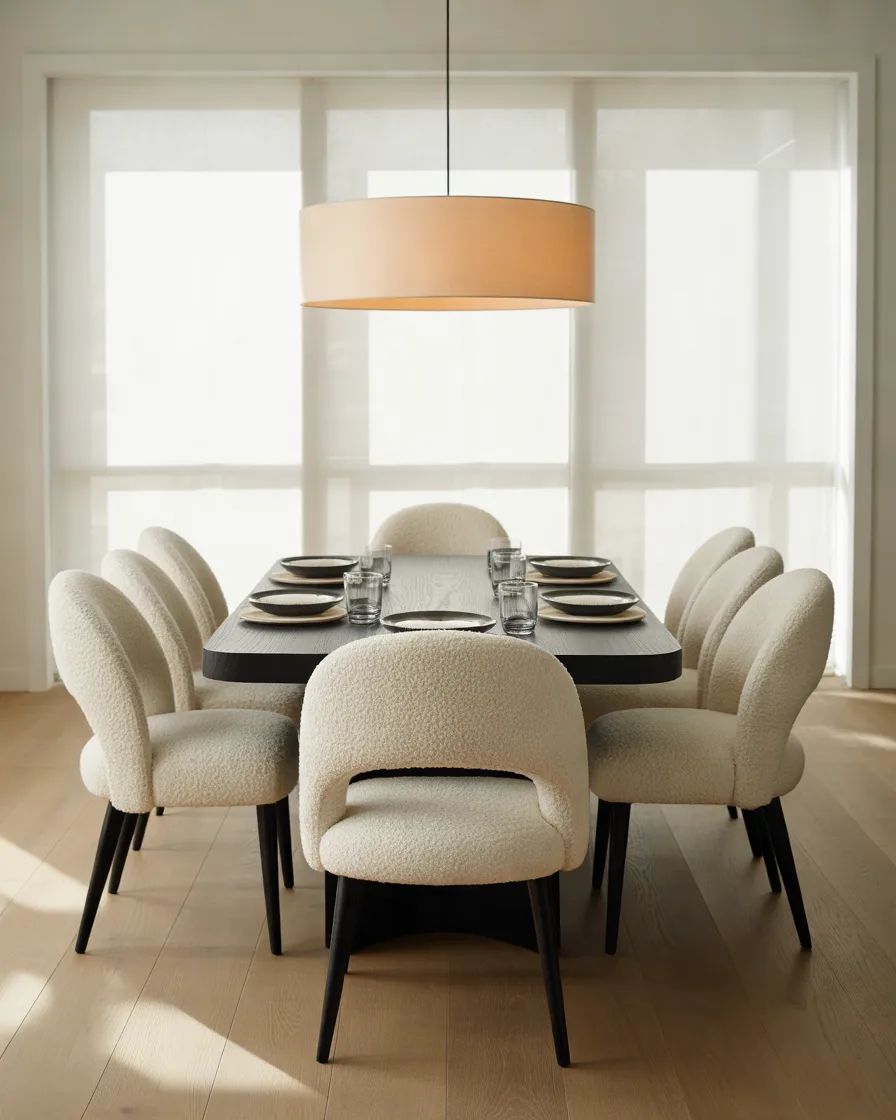 Bring-Softness-with-White-Upholstered-Dining-Chairs