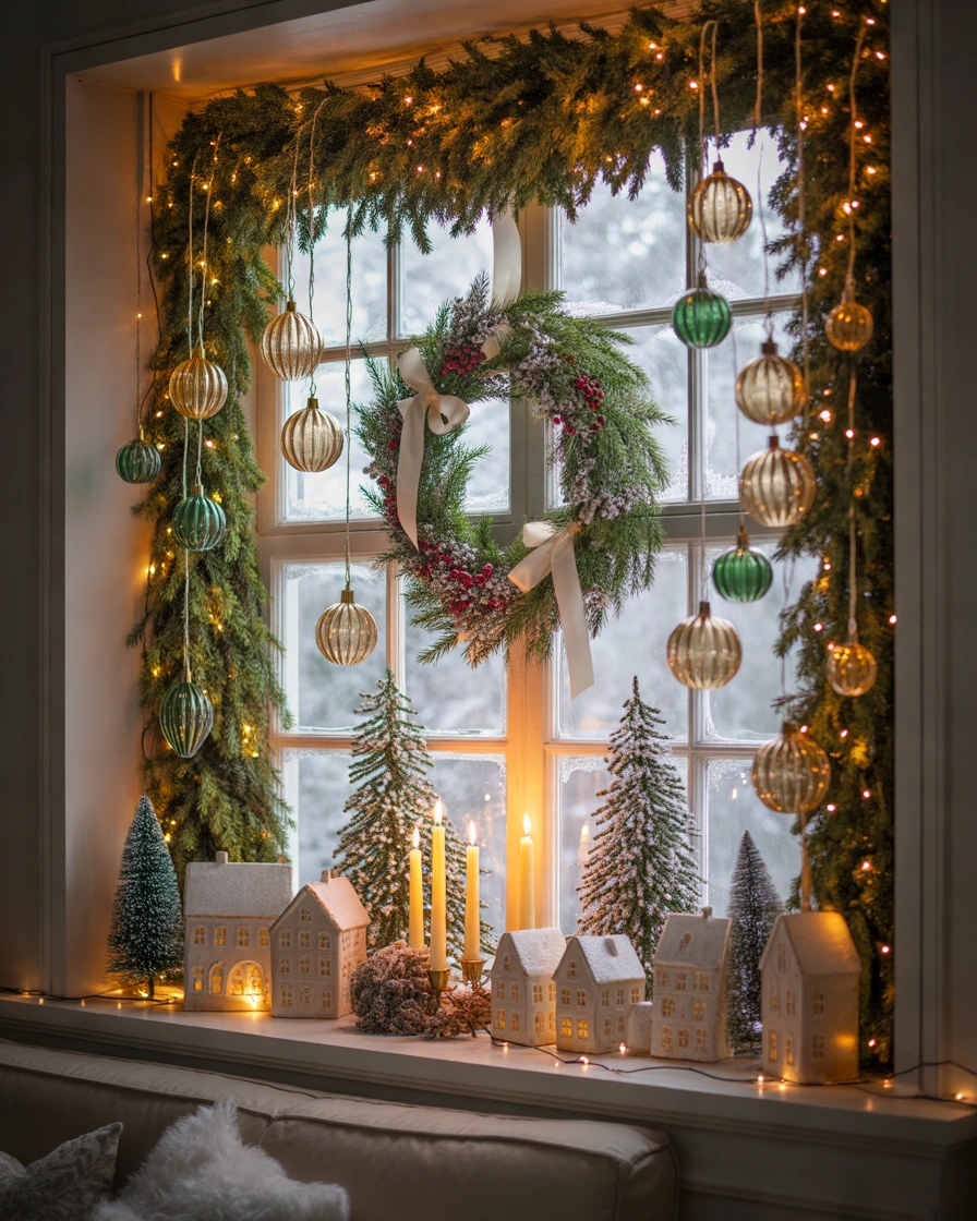 Build a Layered Christmas Window Display