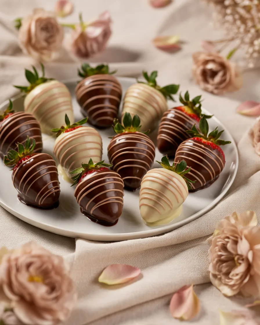 Chocolate-Covered-Strawberries-for-a-Wedding-Dessert-Table