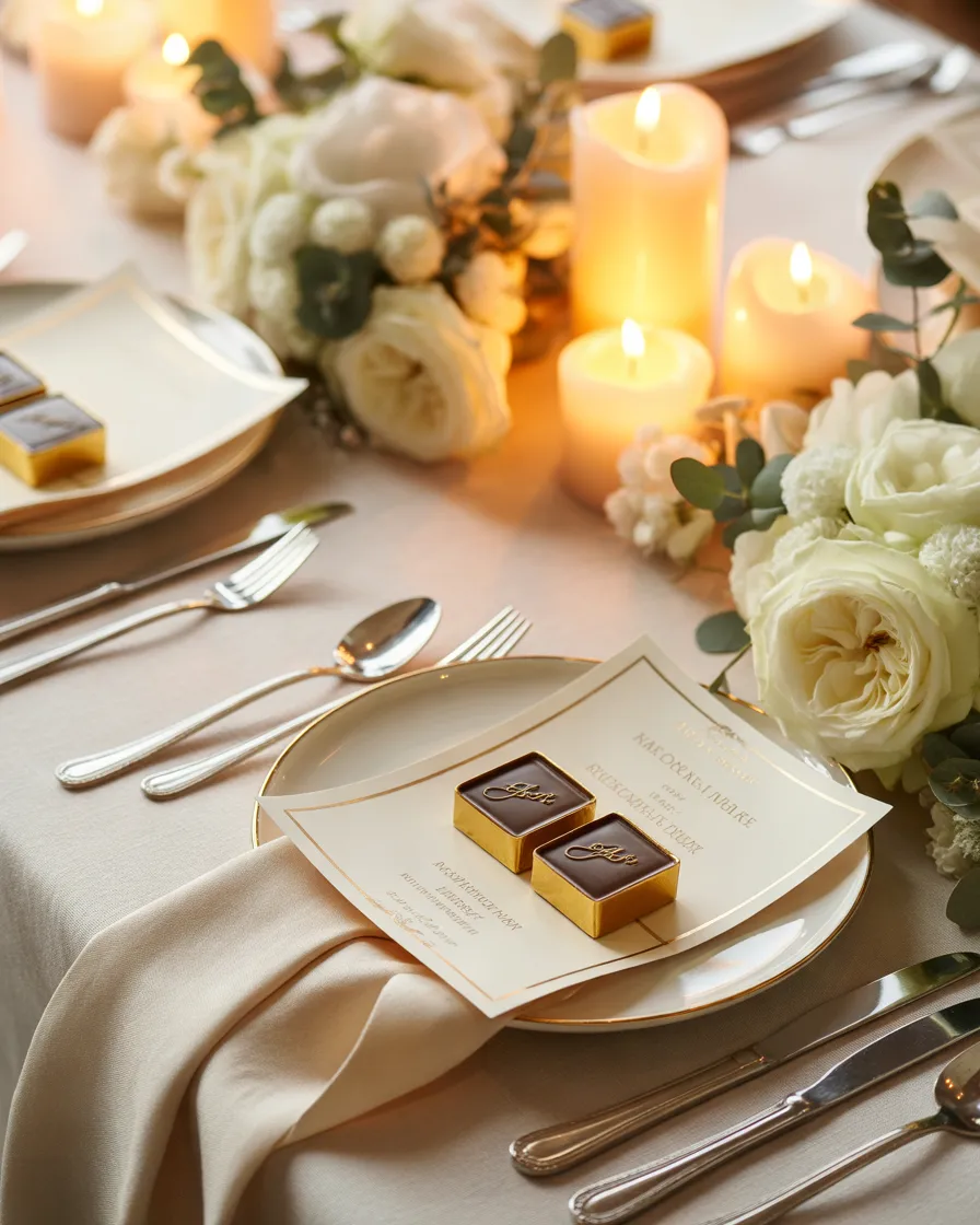 Chocolate-Place-Cards-for-Wedding-Guests