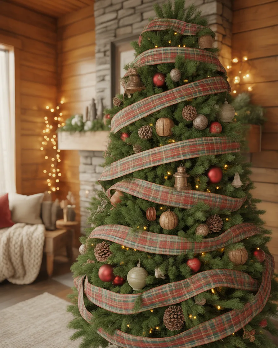 Choose-Classic-Plaid-Ribbon-for-a-Cozy-Christmas-Tree