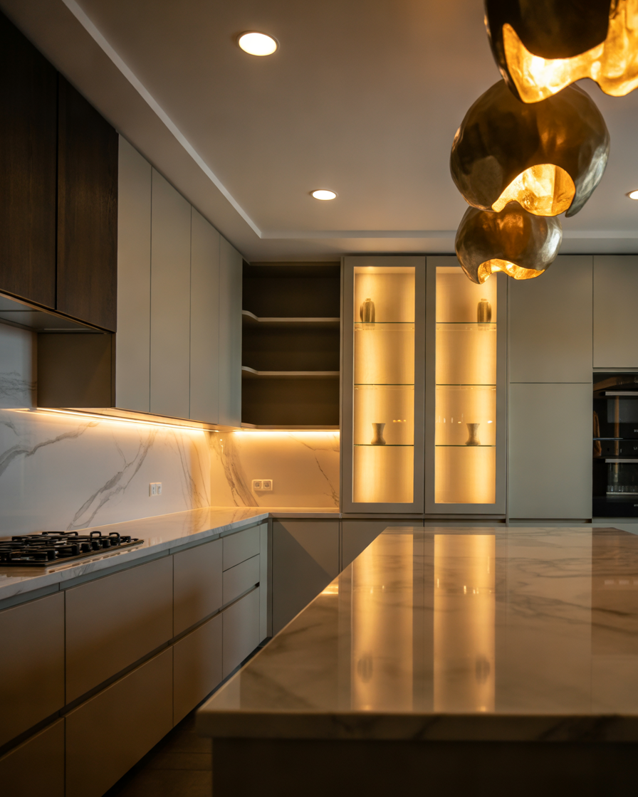 Choose-Layered-Lighting-for-a-Designer-Kitchen-Look
