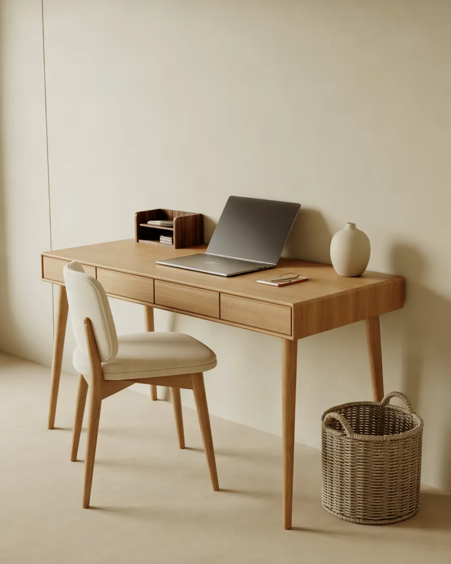 Choose-a-Warm-Wood-Desk-for-a-Natural-Minimalist-Look