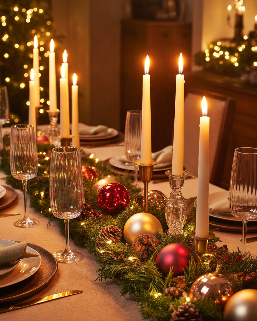 Christmas-Candlelight-Table-Decoration