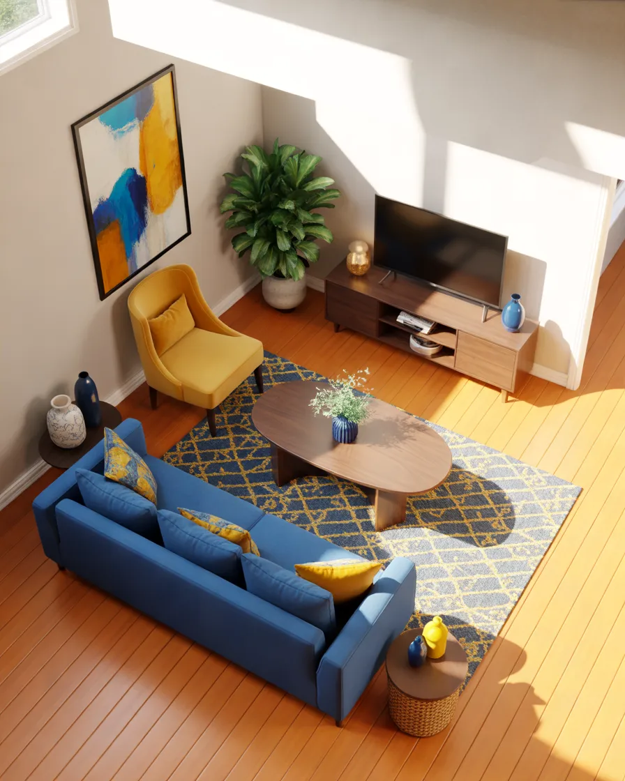 Colorful-Contemporary-Living-Room