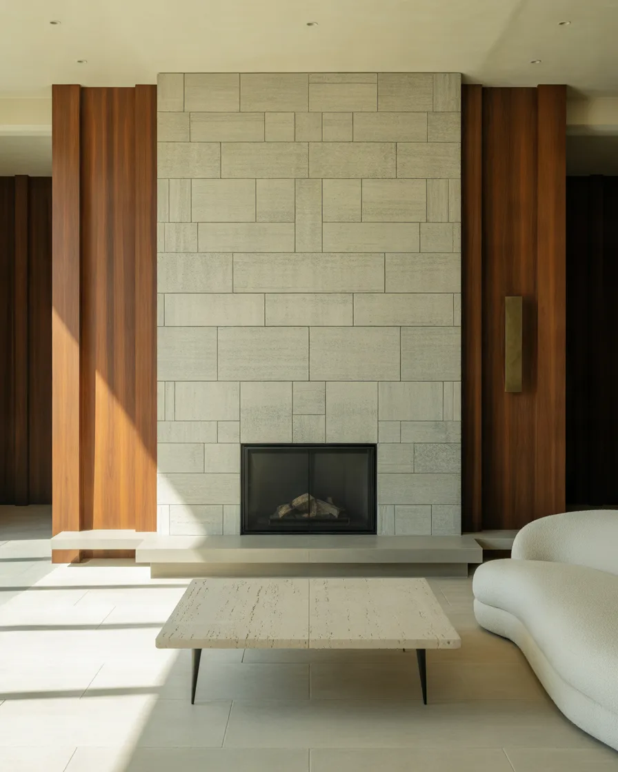 Contemporary-Stone-Fireplace-with-Mixed-Materials