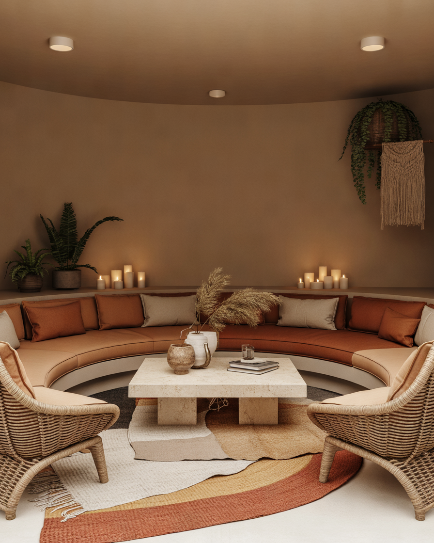 Conversation-Pit-Style-Living-Room-Arrangement