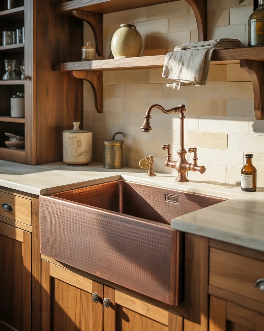 Copper-Farmhouse-Sink-for-Warmth-and-Character