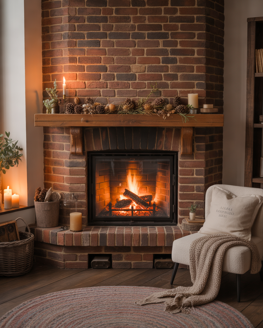 Corner-Brick-Fireplace-Idea-for-Small-and-Cozy-Spaces