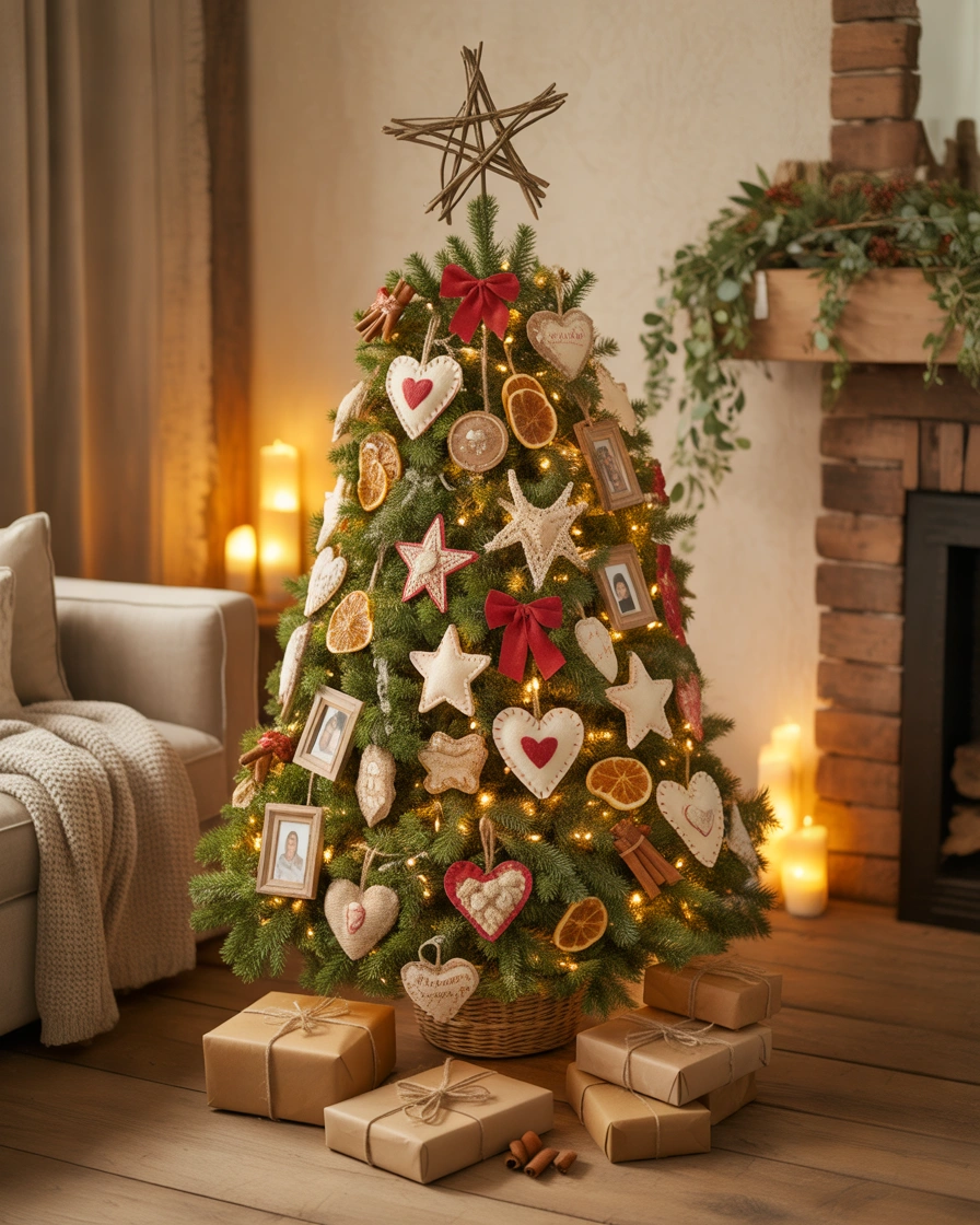 Cozy Homemade Farmhouse Christmas Tree