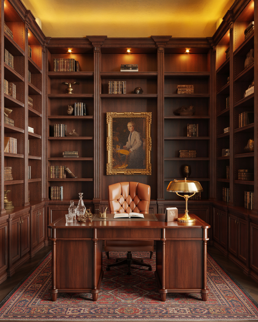Create-a-Classic-Floor-to-Ceiling-Home-Office-Library