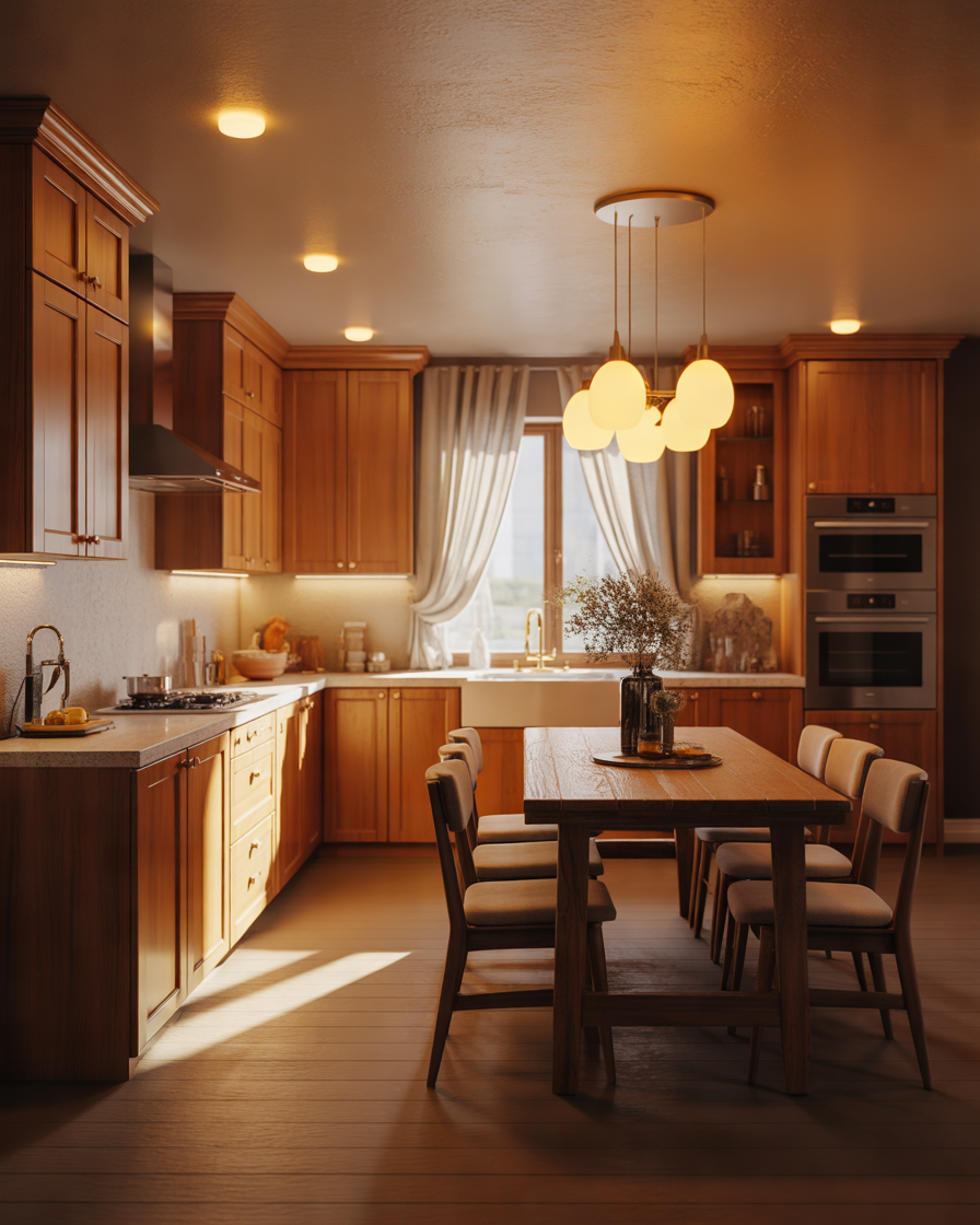 Create-a-Cozy-Atmosphere-With-Warm-Ambient-Kitchen-Lighting