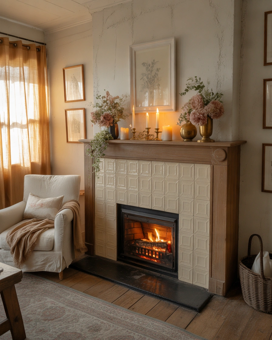 Create a Cozy Cottage Fireplace With Handmade Tile