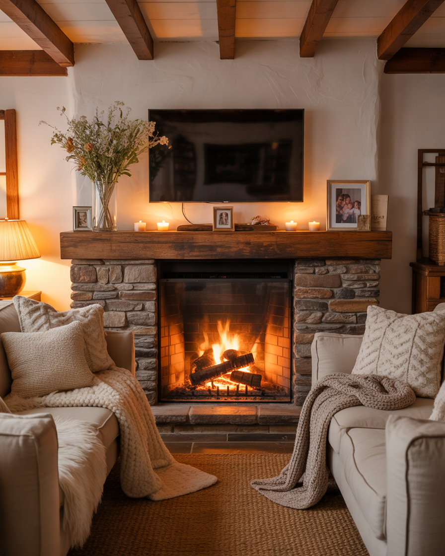 Create-a-Cozy-Cottage-Style-Fireplace-Wall