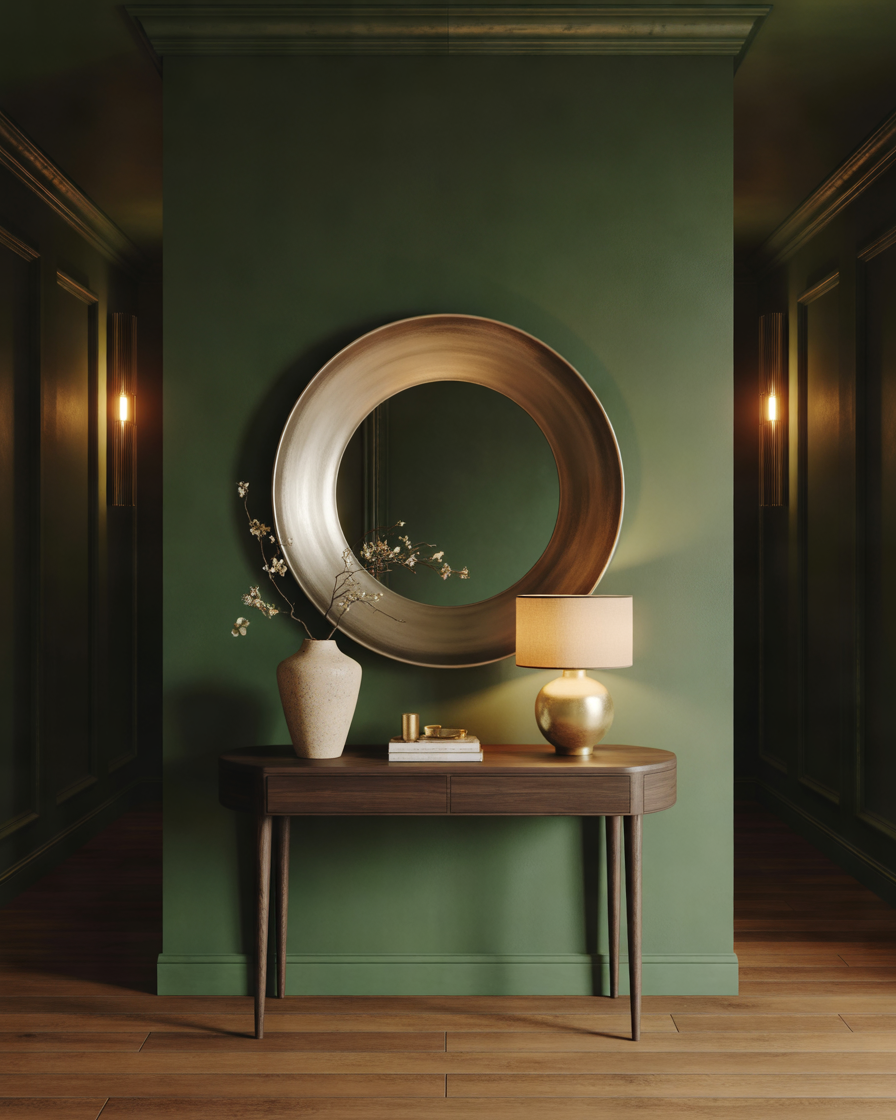Create-a-Dramatic-Focal-Point-With-a-Dark-Painted-Entry-Wall