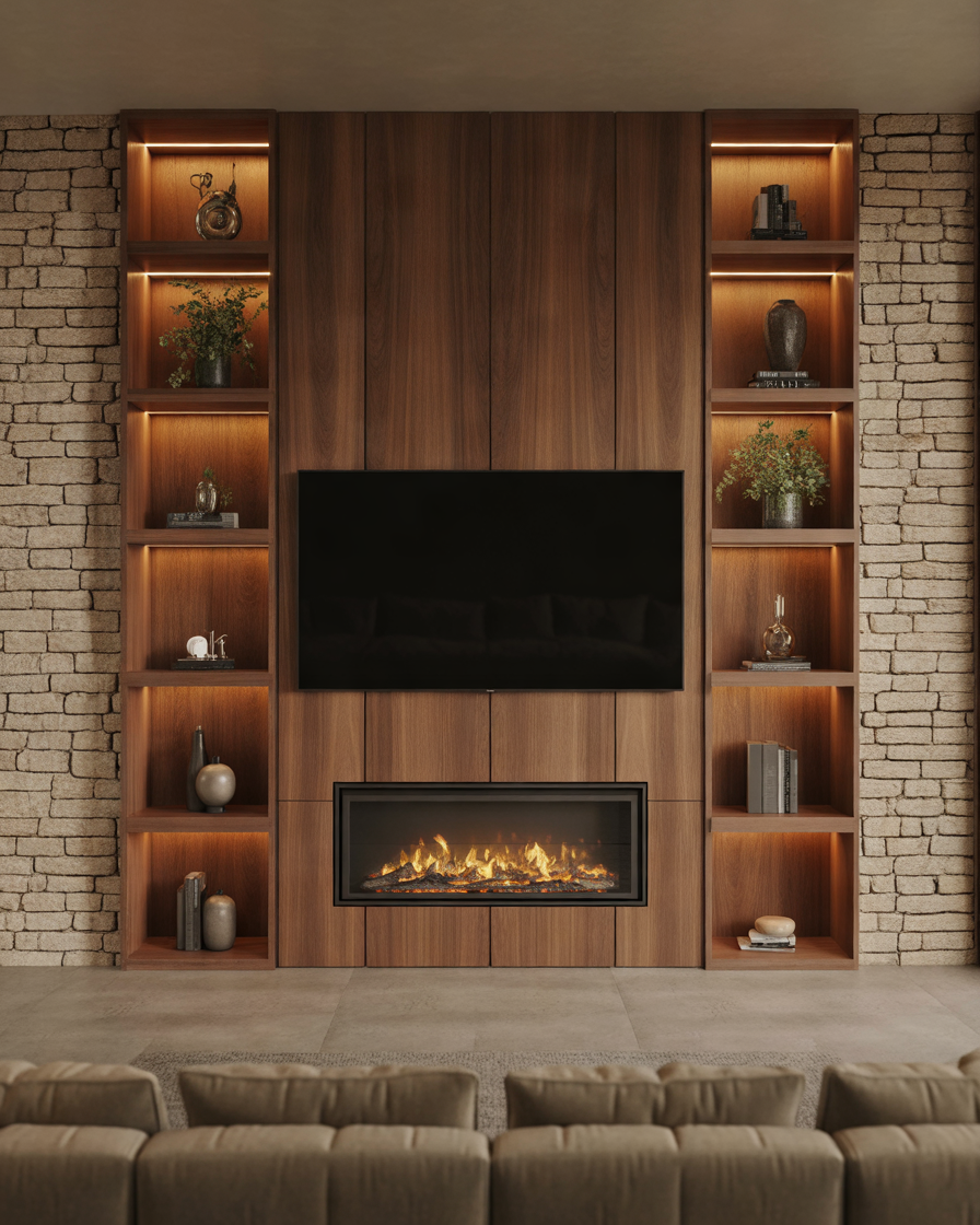 Create-a-Full-Feature-Wall-Around-Your-Fireplace-TV