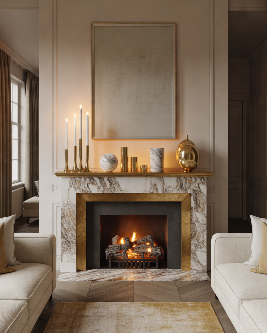 Create-a-Luxury-Fireplace-Mantel-With-Metallic-Accents