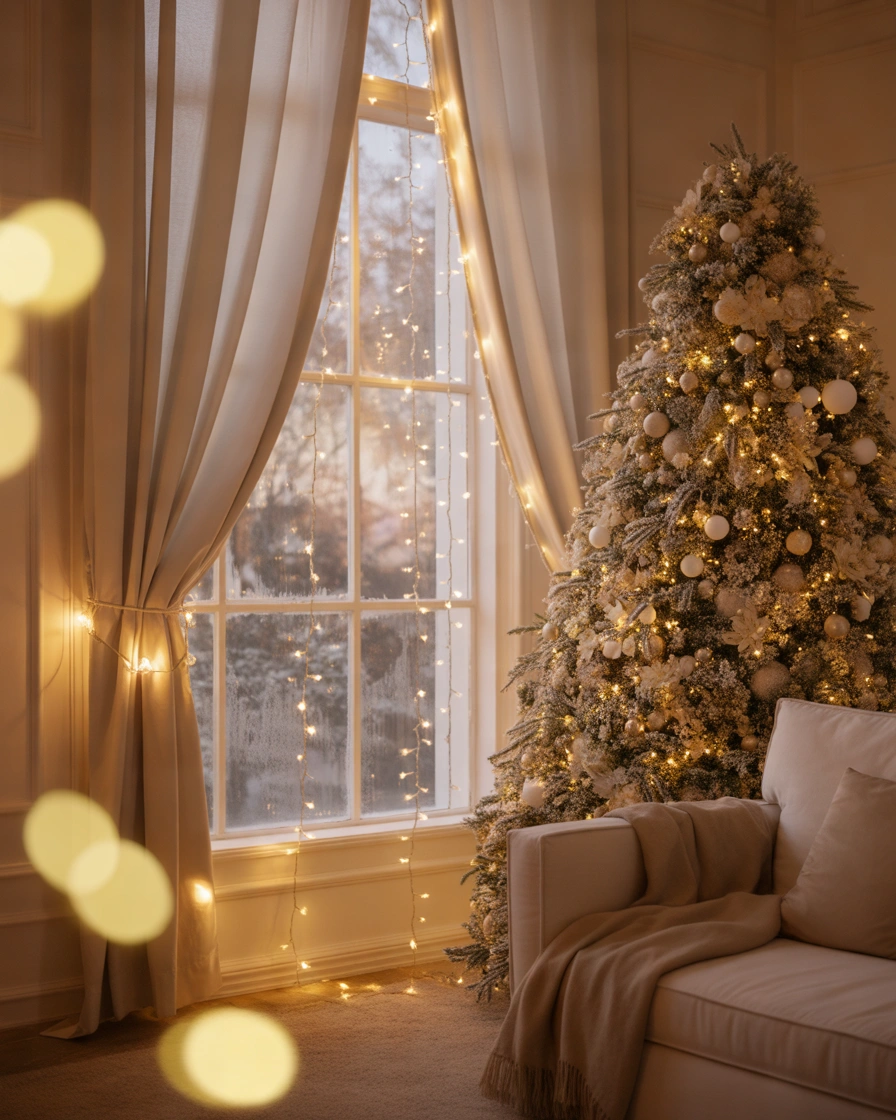 Create a Magical Window With Warm White Fairy Lights