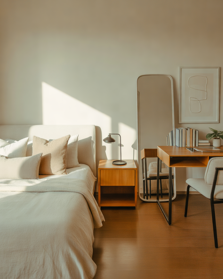 Create-a-Modern-Neutral-Tone-College-Apartment-Bedroom