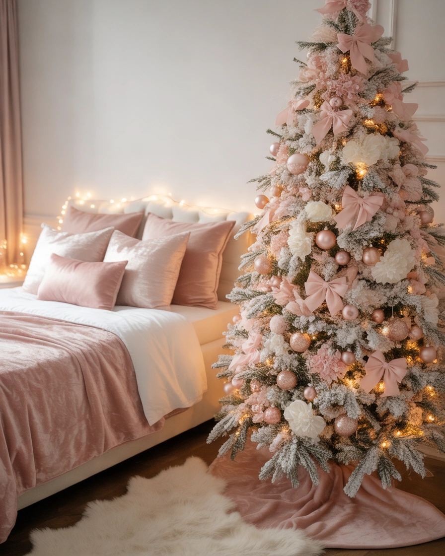 Create a Pink Christmas Bedroom Theme