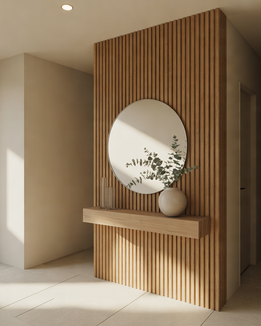 Create-a-Warm-Welcome-With-a-Natural-Wood-Slat-Accent-Wall