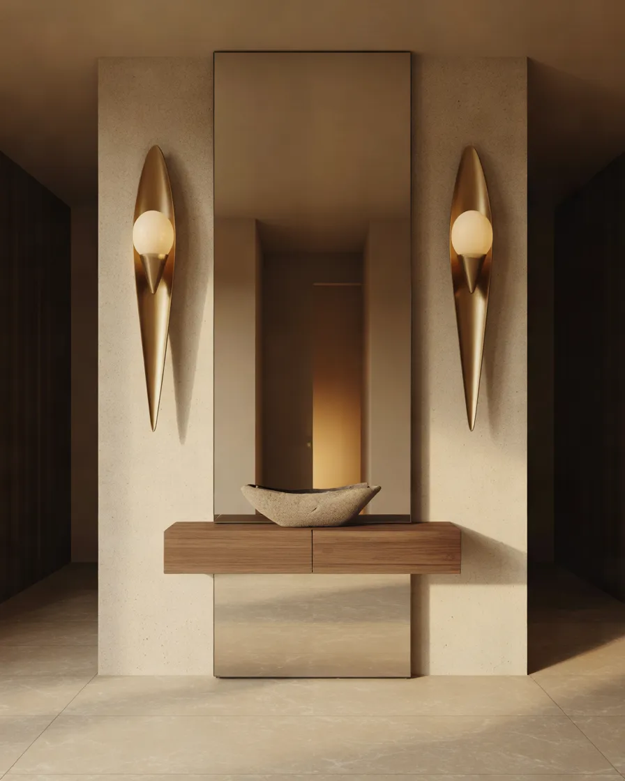 Create-an-Elegant-Entryway-With-Sculptural-Wall-Lighting
