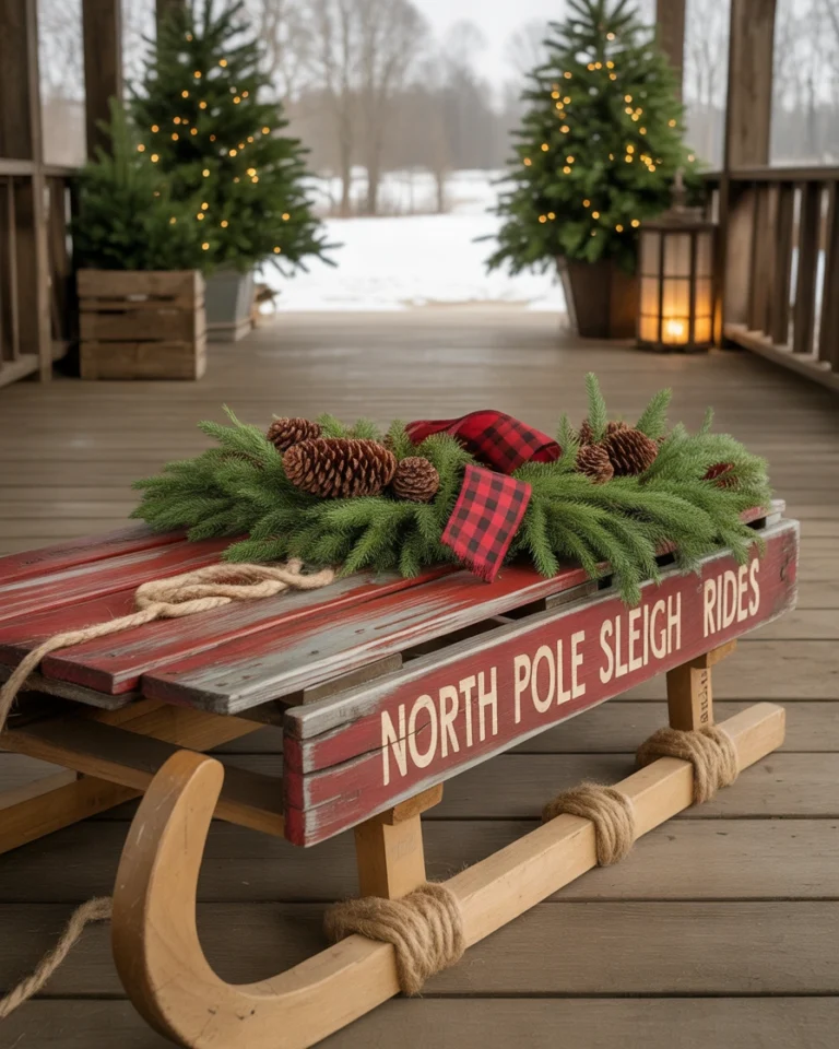 15 Christmas Sled Decoration Ideas for a Cozy and Festive Holiday Home