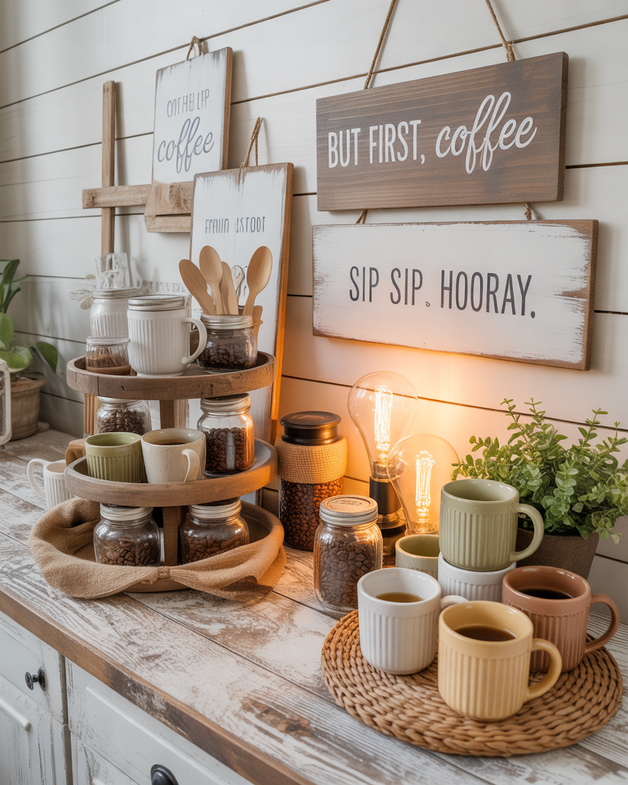 DIY-Coffee-Bar-With-Personalized-Dollar-Tree-Signs