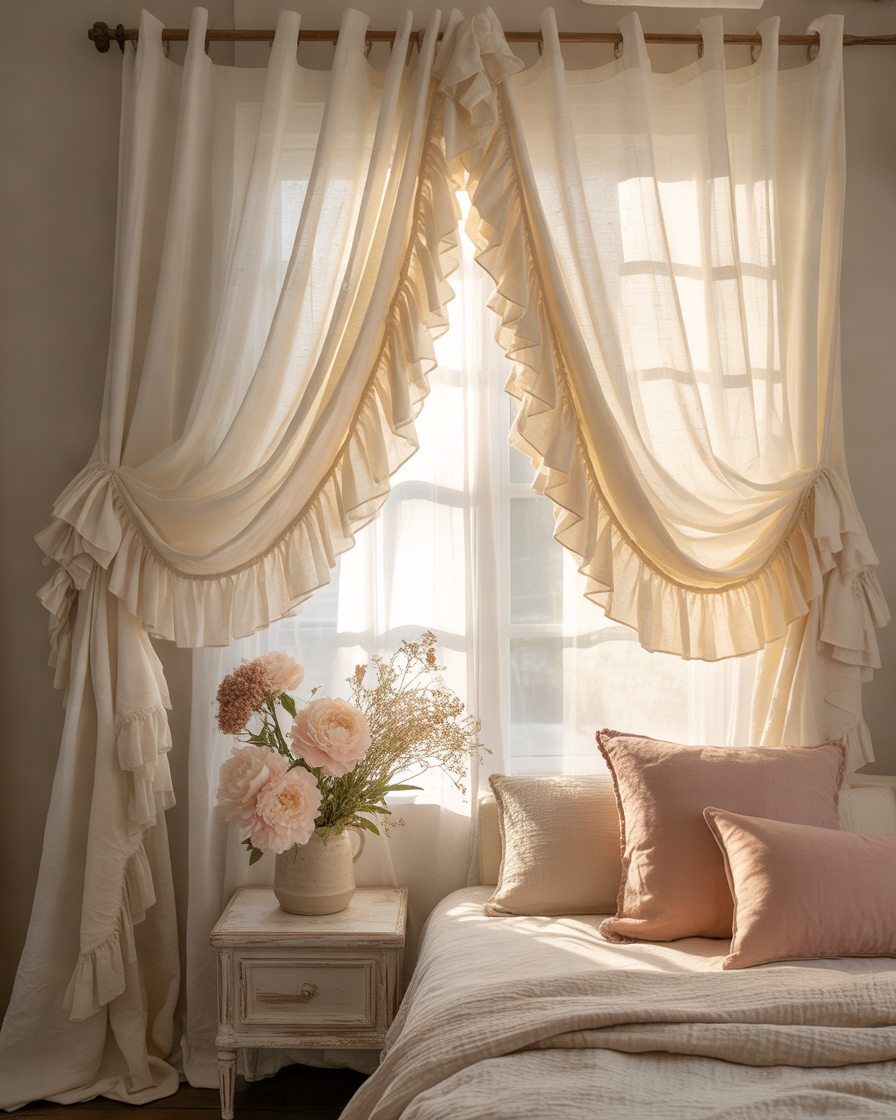 DIY-Ruffled-Curtains-for-a-Soft-Feminine-Interior-Style