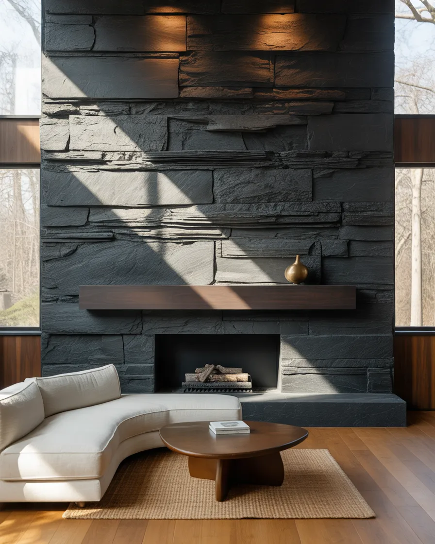 Dark-Stone-Fireplace-for-Bold-Contrast