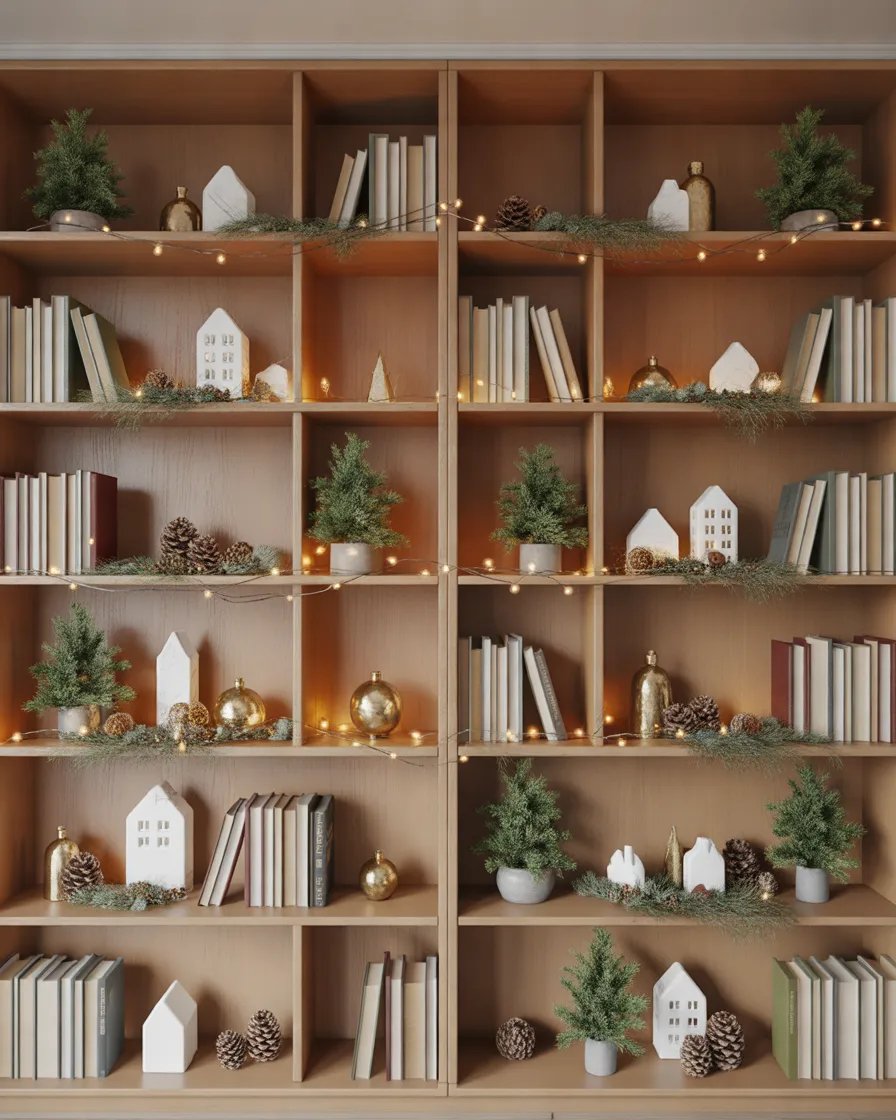 Decorate-Shelves-and-Bookcases-with-Festive-Details