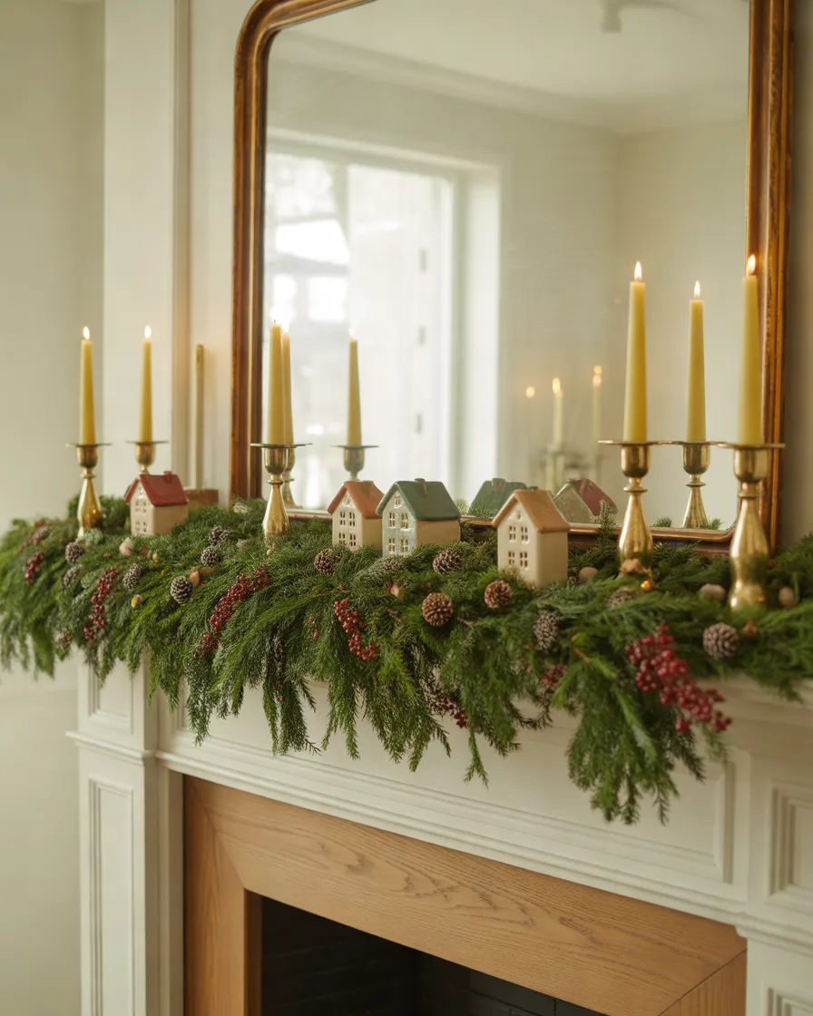 Decorate-Your-Fireplace-Mantel-with-Christmas-Greenery