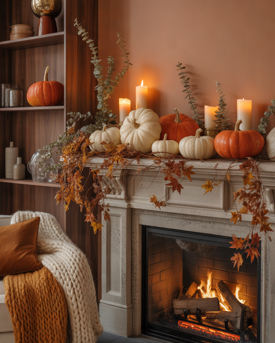 Decorate-Your-Mantel-With-Seasonal-Elements-Throughout-the-Year