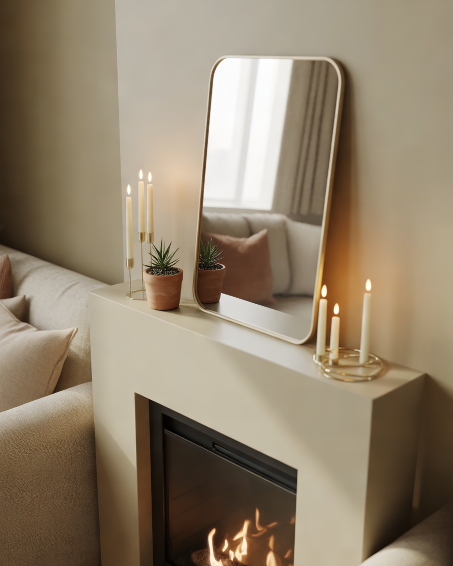 Decorate-a-Small-Fireplace-Mantel-Without-Making-It-Look-Crowded