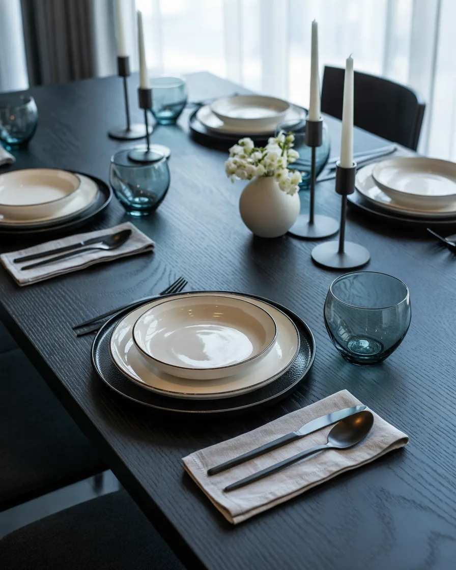 Decorate-the-Dining-Table-with-Monochrome-Table-Settings