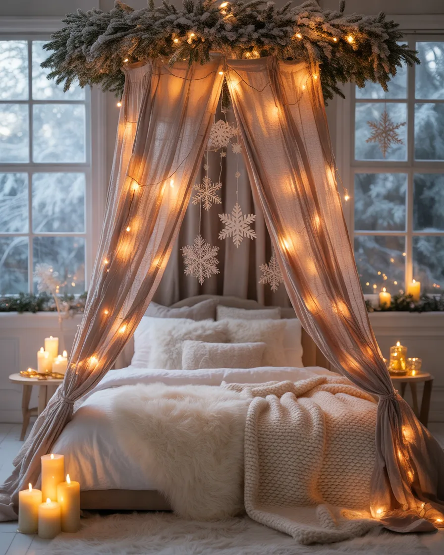 Design-a-DIY-Christmas-Canopy-With-Fairy-Lights