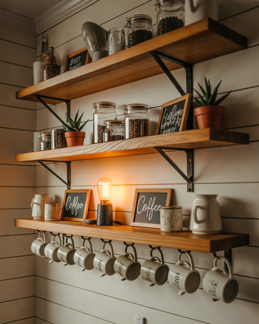 Dollar-Tree-Coffee-Bar-With-Floating-Shelves
