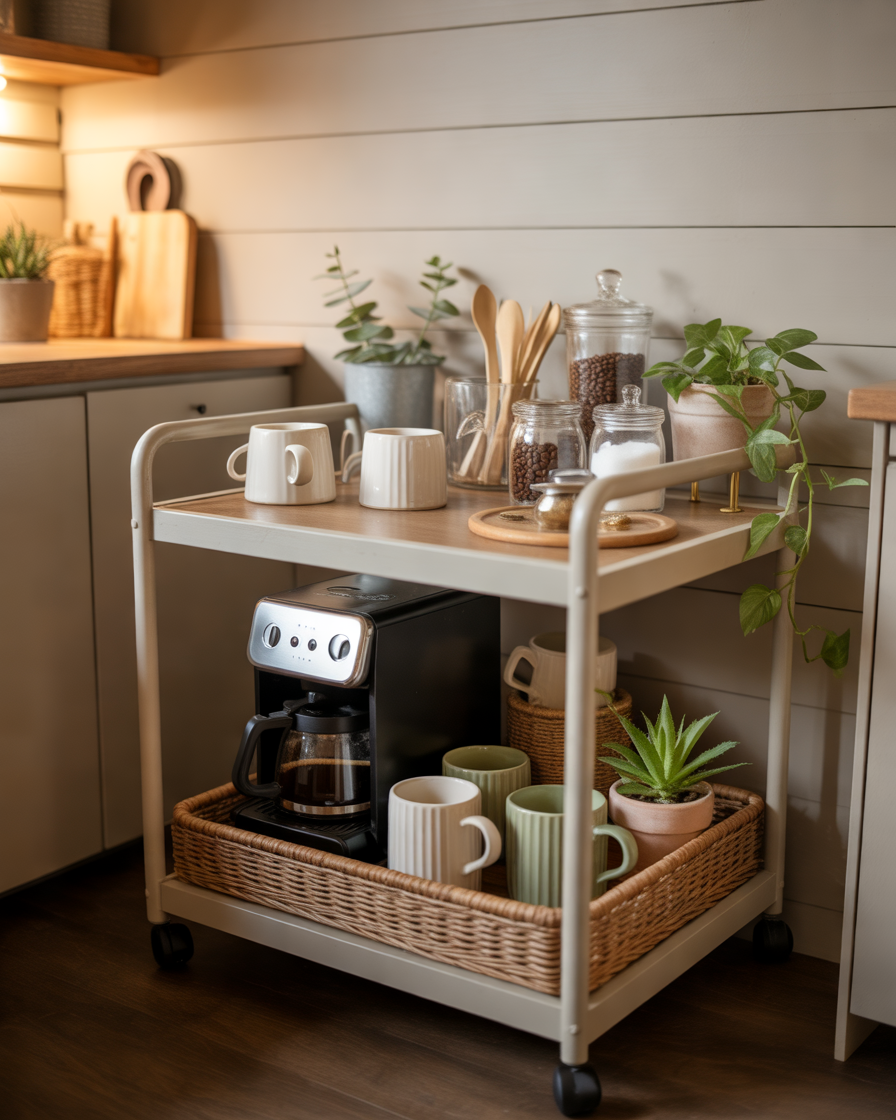 Dollar-Tree-Coffee-Bar-on-a-Rolling-Cart