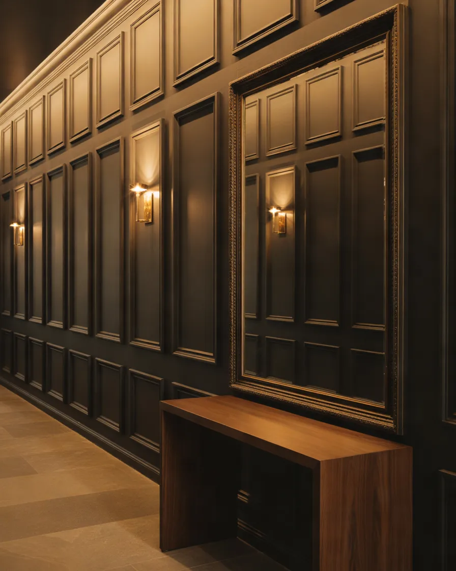 Dramatic-Black-Full-Wall-Panelling