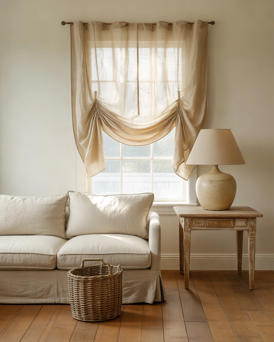 Drop Cloth Farmhouse Valance