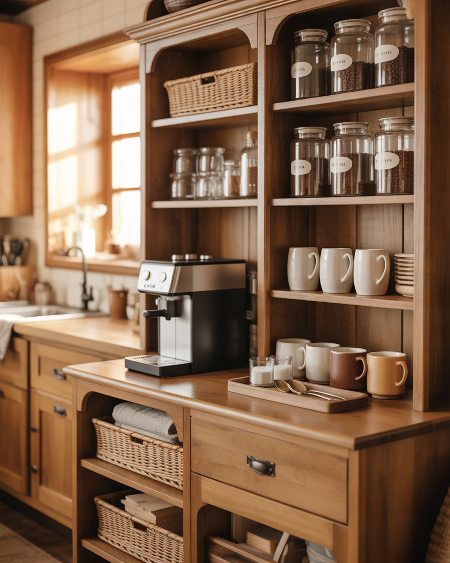 Farmhouse-Pantry-Style-Coffee-Bar-Cabinet-for-Maximum-Storage