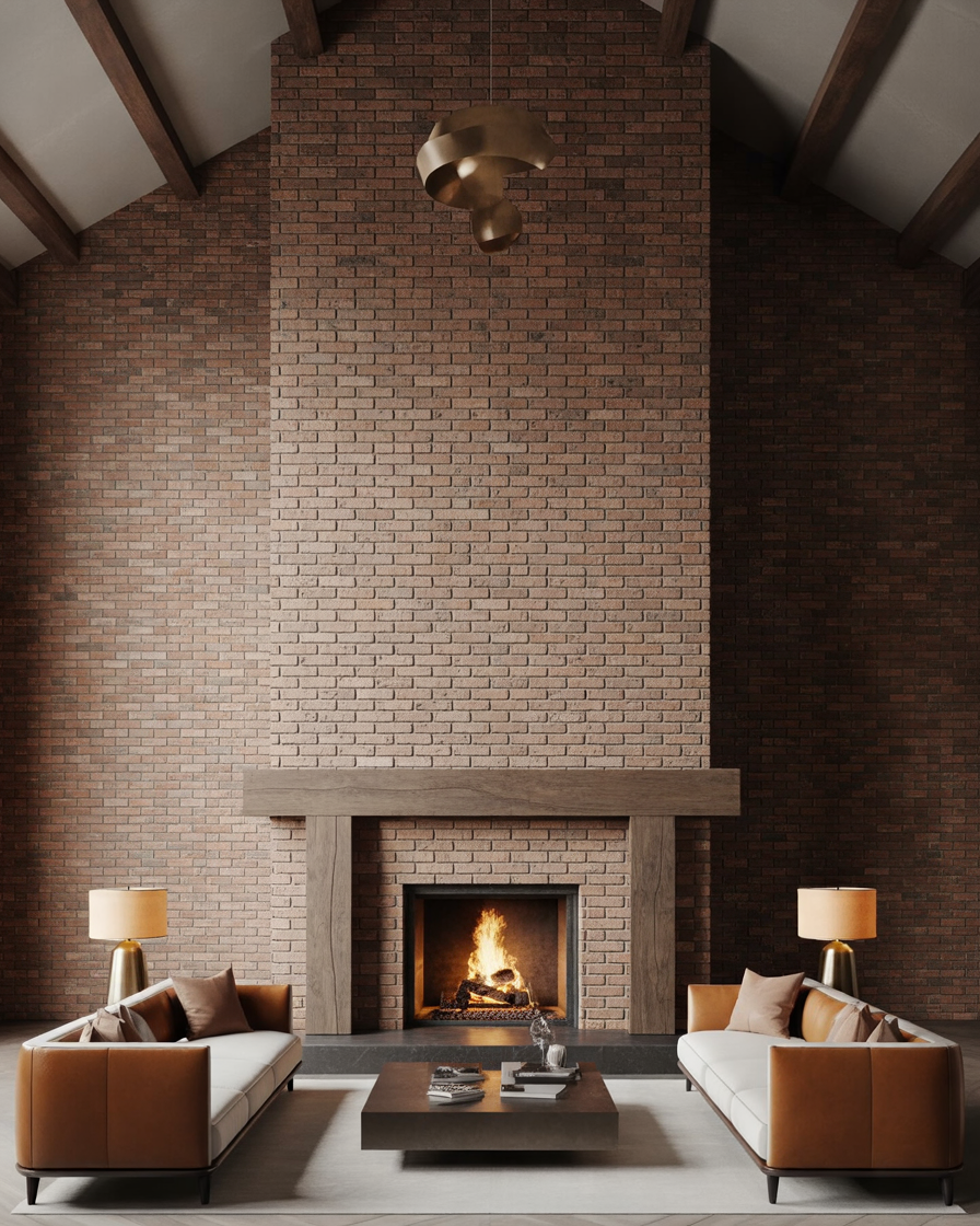 Floor-to-Ceiling-Brick-Fireplace-Feature-Wall-for-Maximum-Impact